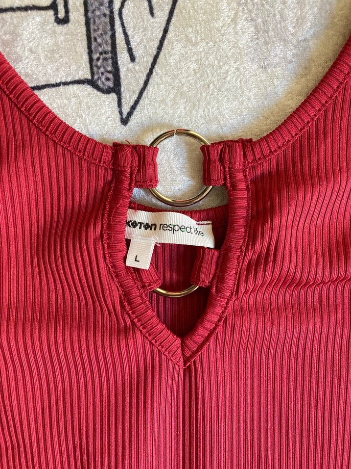 Koton U Yaka Midi Elbise - Görsel 3