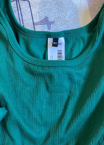 Kadın Yeşil Uzun Kollu Crop Bluz - Görsel 6