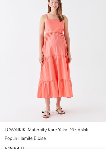 LCW Pembe Uzun Hamile Günlük Elbise - Görsel 5