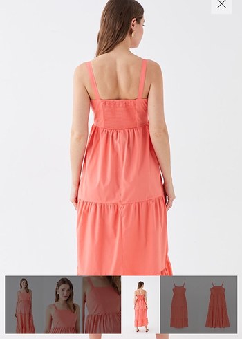 LCW Pembe Uzun Hamile Günlük Elbise - Görsel 3