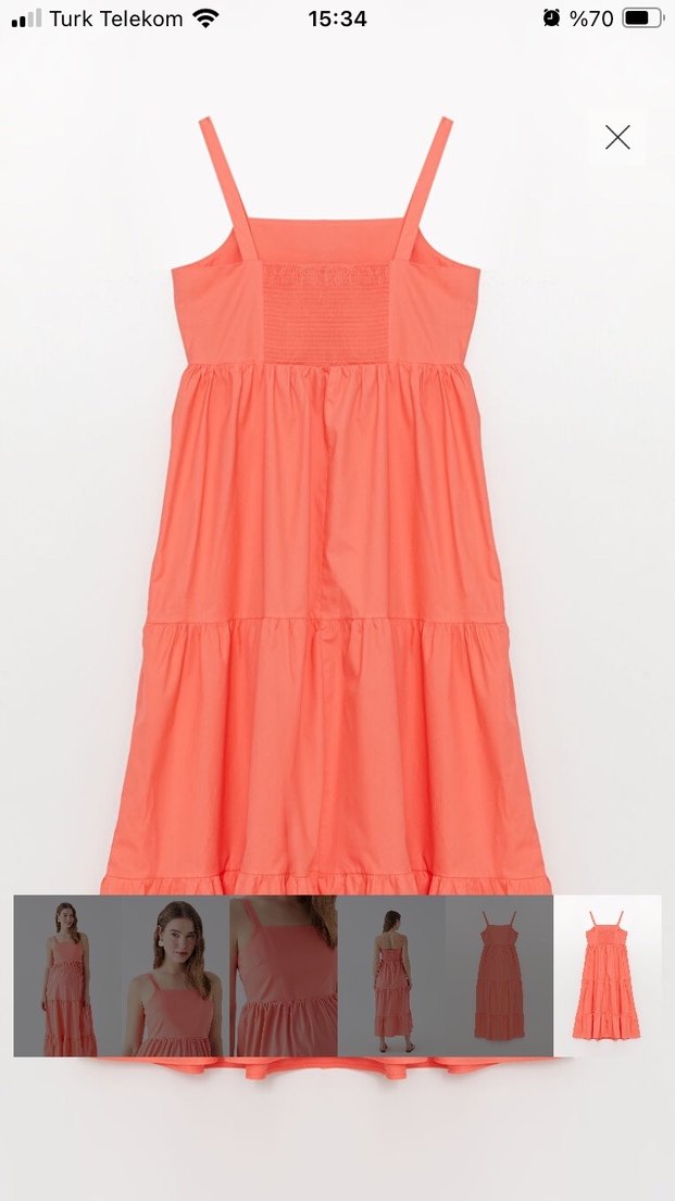 LCW Pembe Uzun Hamile Günlük Elbise - Görsel 4