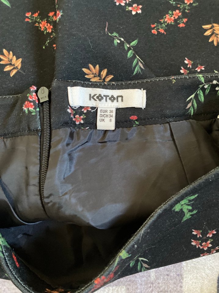 Koton çiçekli kalem etek - Görsel 4