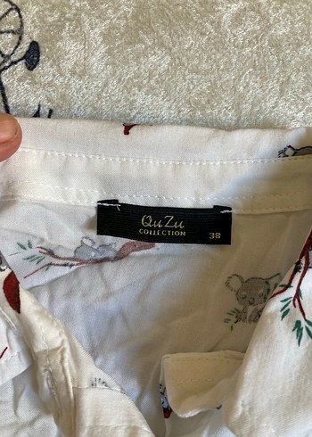 Koala desenli pamuklu Kadın Gömlek - Görsel 4