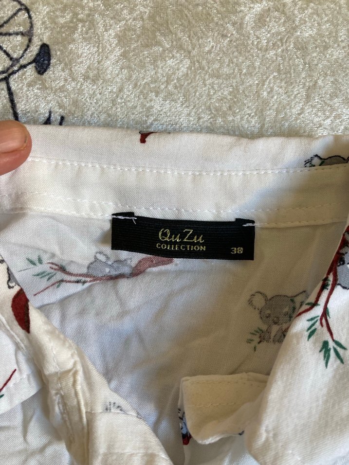 Koala desenli pamuklu Kadın Gömlek - Görsel 4