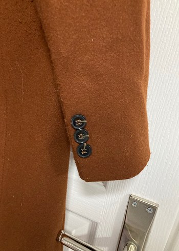 Kahverengi Suni Kürklü Yaka Kaban - Görsel 6