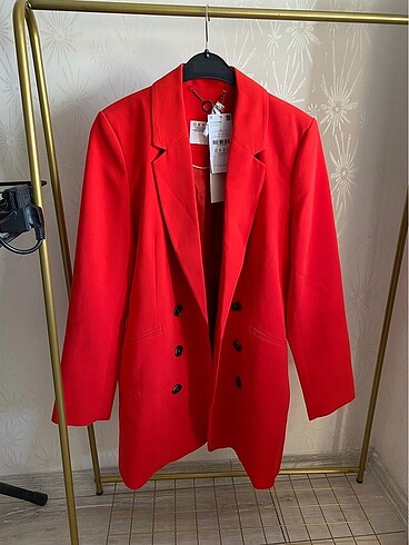 Kırmızı Blazer Ceket Elbise