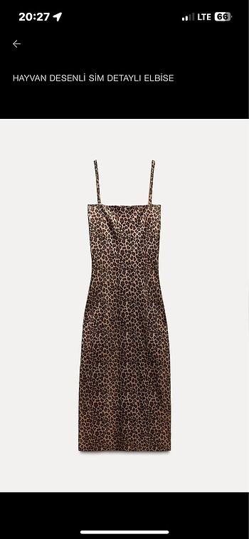 Zara leopar elbise