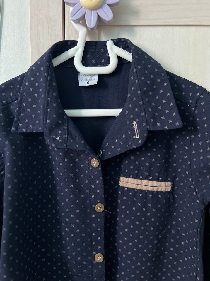 Erkek Çocuk Lacivert  Gömlek - Görsel 2