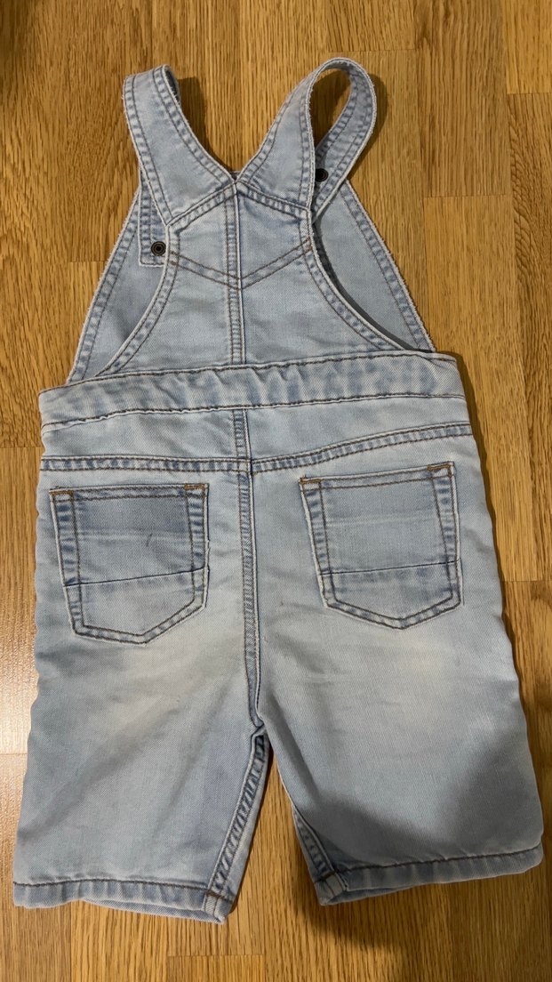 Erkek çocuk Kot Askılı Şort Tulum - Görsel 2