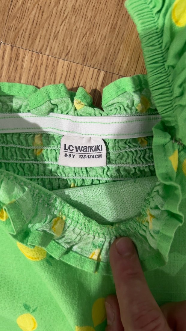 Yeşil Renkli Kız Çocuk Fırfırlı Bluz - Görsel 3