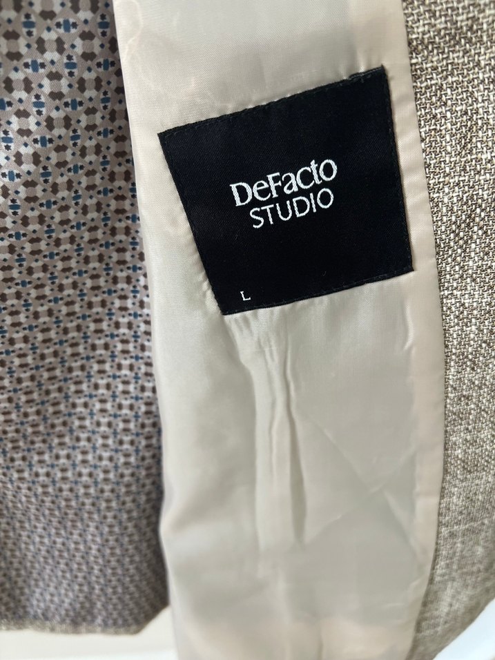 Bej twit Düğmeli Erkek Yelek - Görsel 3