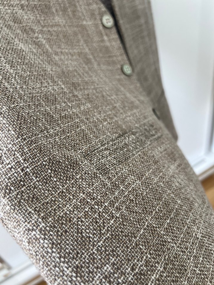 Bej twit Düğmeli Erkek Yelek - Görsel 4