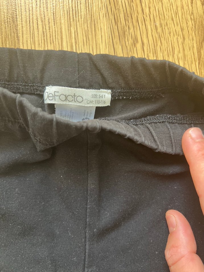 Kız çocuk siyah  Basic Şort - Görsel 3