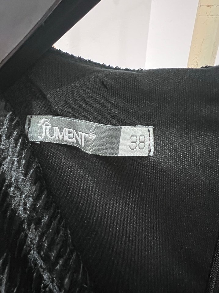 Siyah Drapeli Uzun Kollu Kadın Elbise - Görsel 5