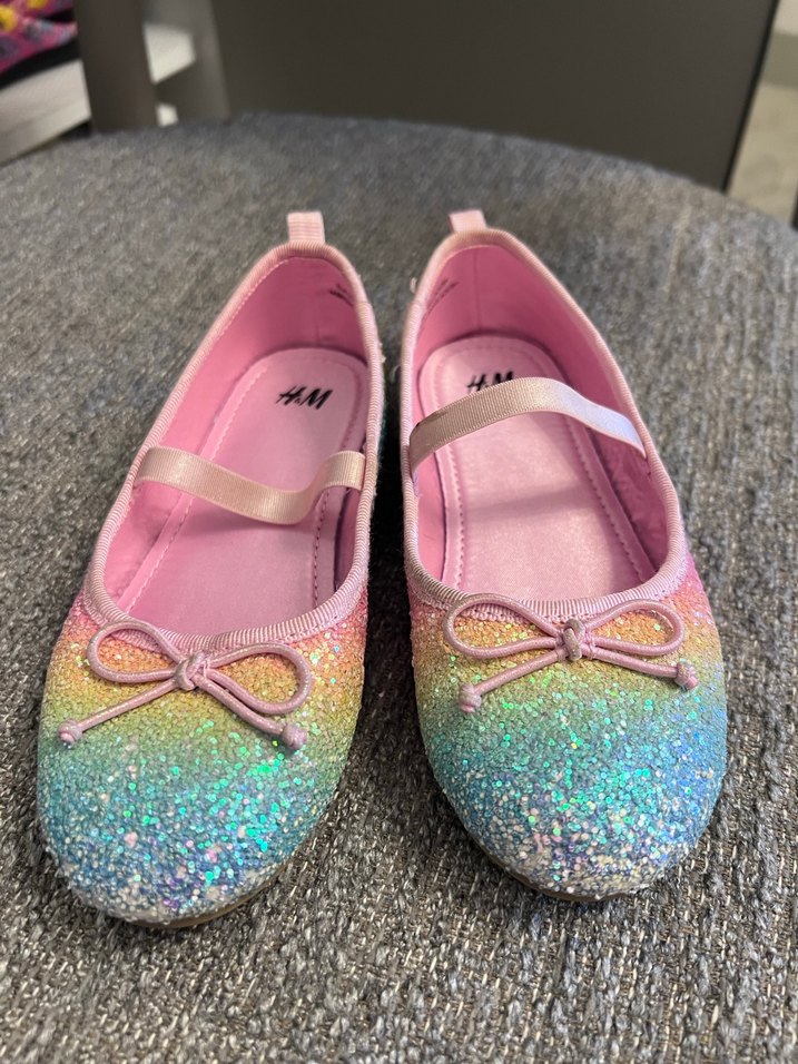 Kız Çocuk Renkli Simli Babet Ayakkabı - Görsel 2