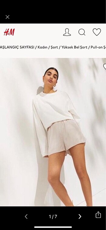 H&M saten şort