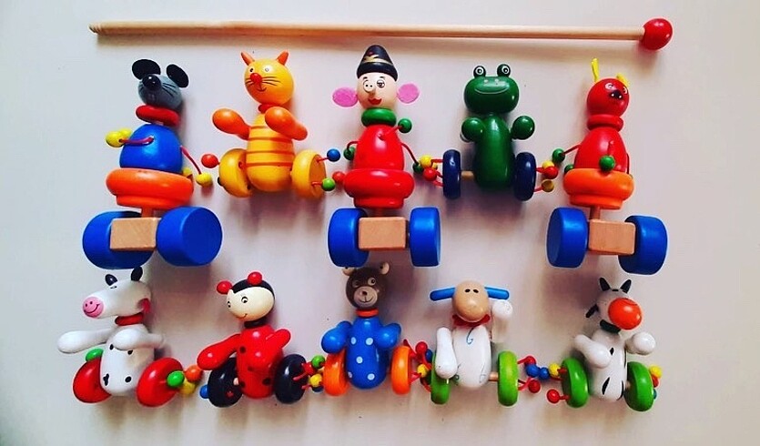  Beden Renk Ahşap ittir yürüt