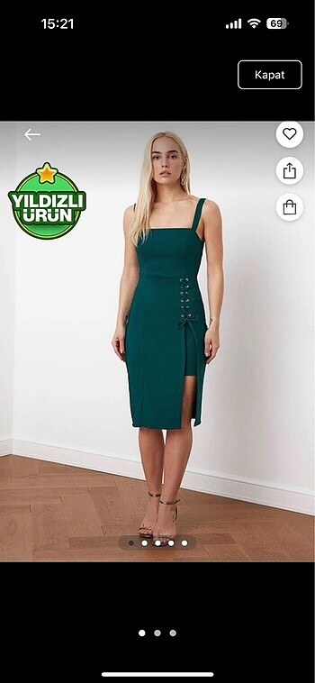 Yeşil milla elbise