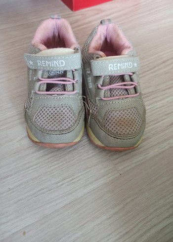 Kız Çocuk Pembe Gri Yılan Desenli Sneaker