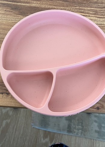 OiOi Pembe Bölmeli Çocuk Tabak Seti - Görsel 2