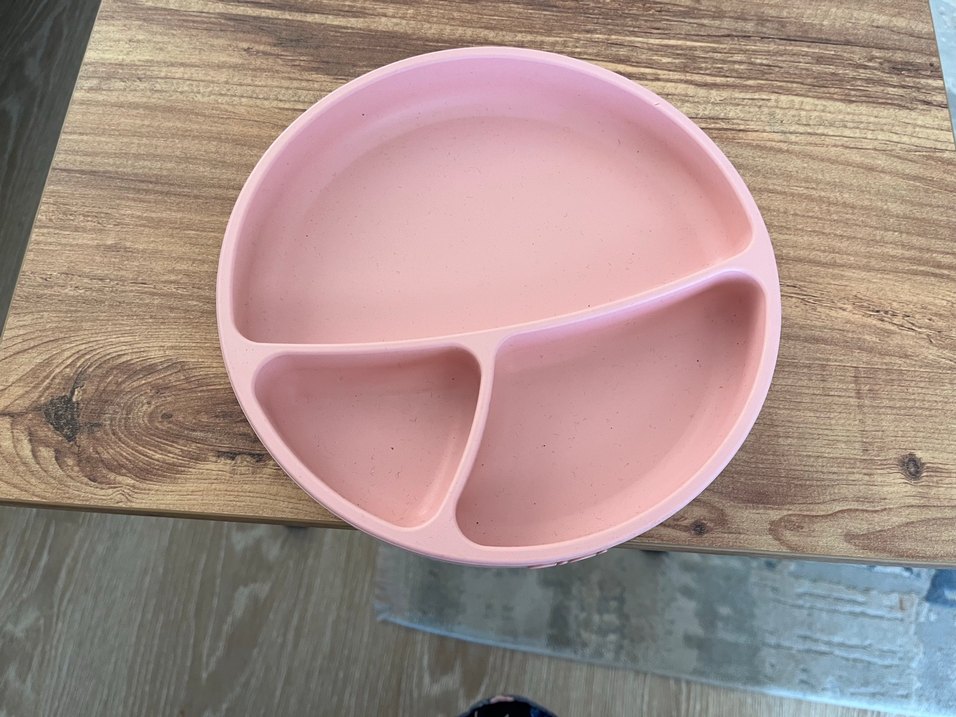 OiOi Pembe Bölmeli Çocuk Tabak Seti - Görsel 2