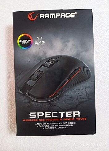 Rampage SMX-R20 SPECTER RGB Gamer Mouse (Faturalı+Garantili)