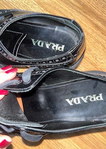 Prada Siyah Klasik Erkek Oksford Ayakkabı - Görsel 2