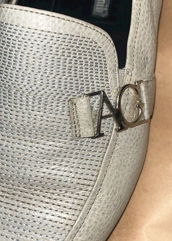 Gri Deri Kroko Desenli Tokalı Erkek Klasik Ayakkabı - Görsel 2