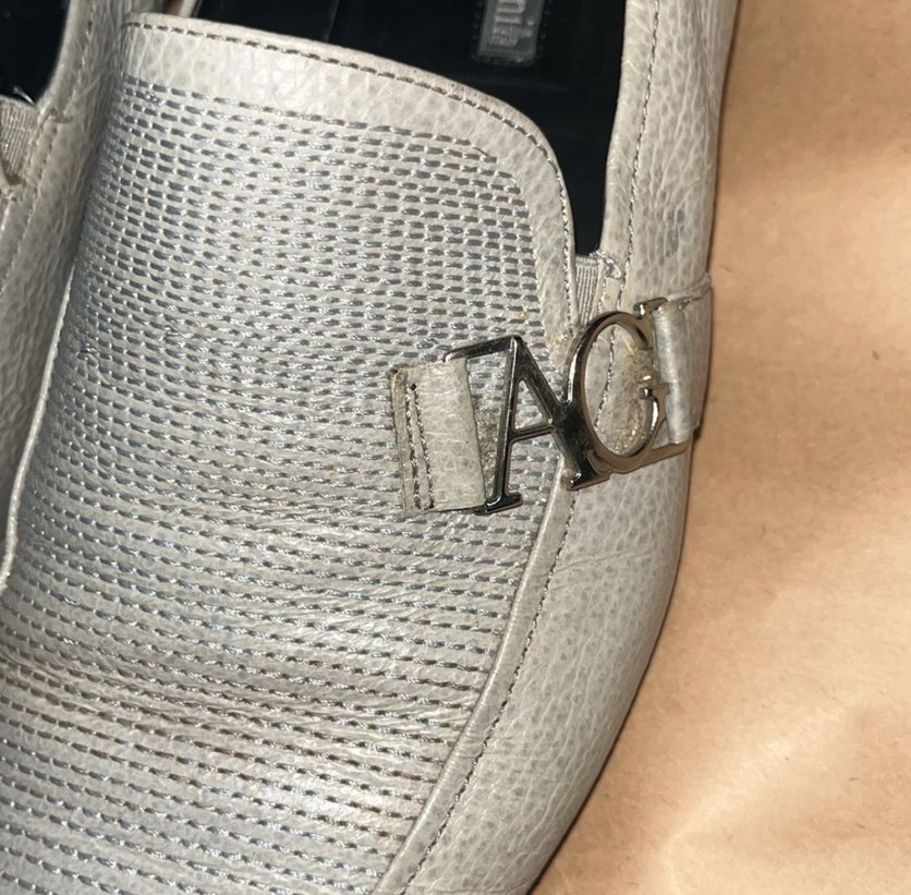 Gri Deri Kroko Desenli Tokalı Erkek Klasik Ayakkabı - Görsel 2