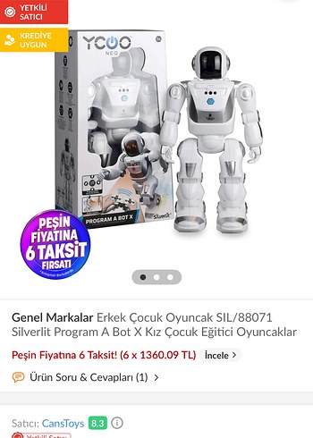 Diğer Silverlit Program A Bot X Erkek Cocuk Oyuncak Robot