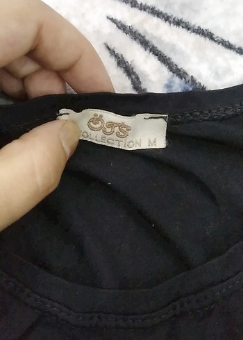 m Beden Siyah Uzun Kollu Kadın Keten Bluz