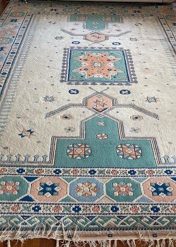 Etnik Desenli Çok Renkli Antika Halı - Görsel 4