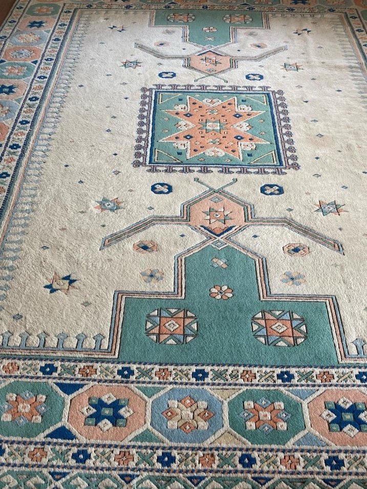 Etnik Desenli Çok Renkli Antika Halı - Görsel 2