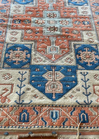 Renkli Bohem Desenli Antika Halı - Görsel 5