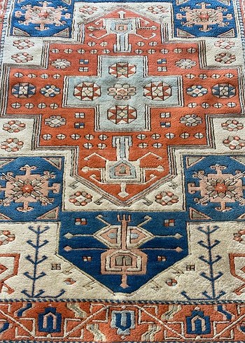 Renkli Bohem Desenli Antika Halı - Görsel 4