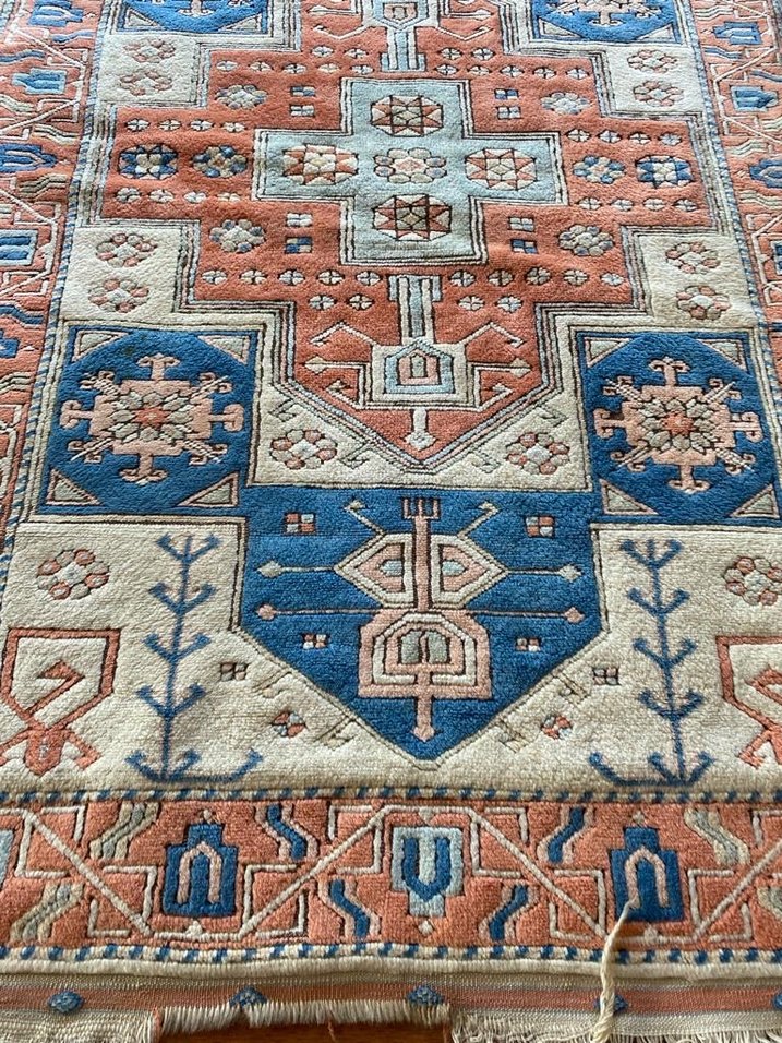 Renkli Bohem Desenli Antika Halı - Görsel 5