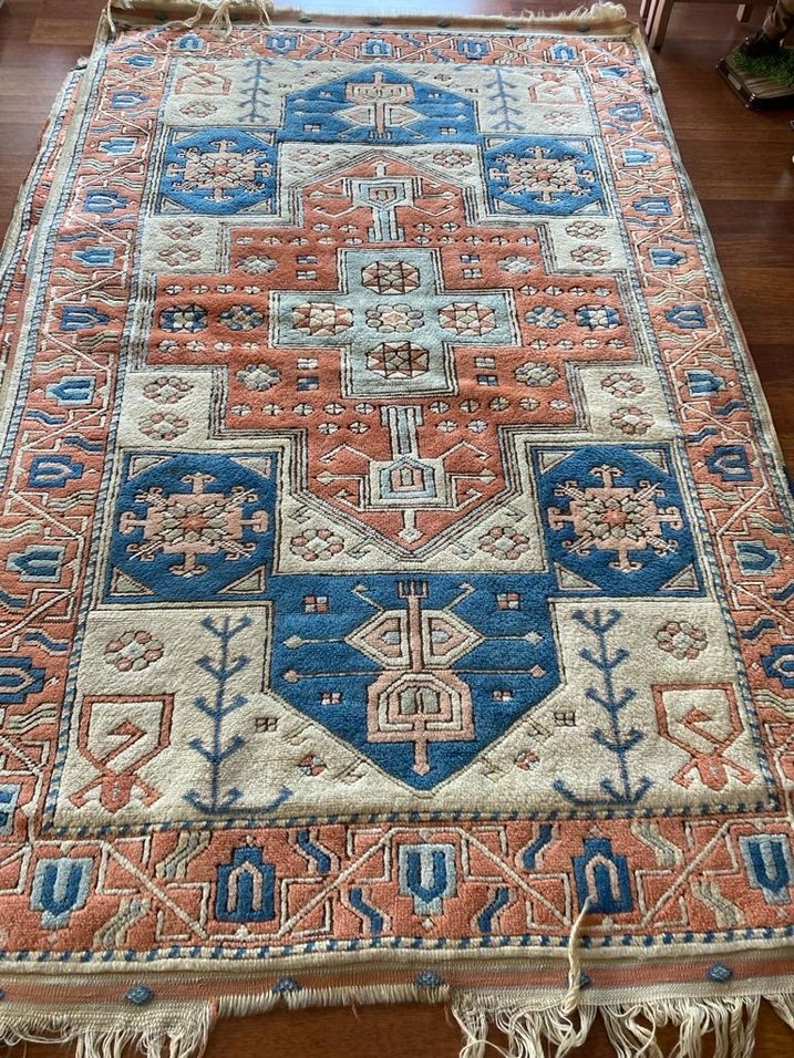 Renkli Bohem Desenli Antika Halı - Görsel 2