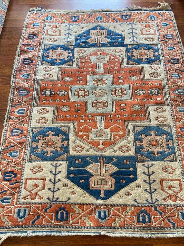 Renkli Bohem Desenli Antika Halı - Görsel 3