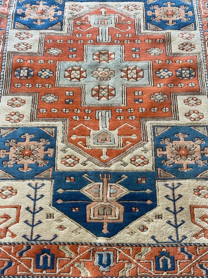 Renkli Bohem Desenli Antika Halı - Görsel 4