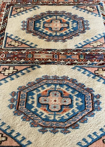 Çok Renkli Desenli Antika Geleneksel Halı - Görsel 4