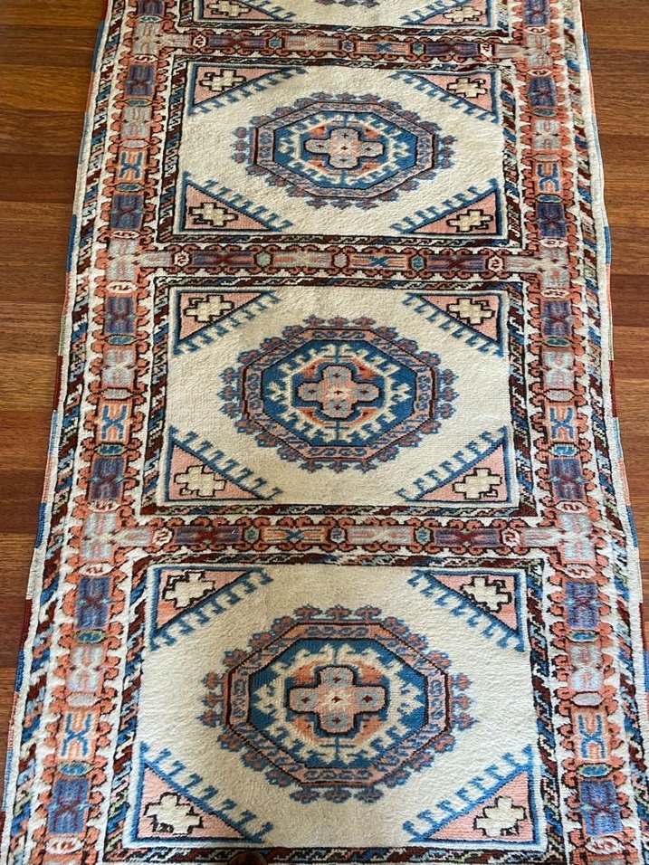 Çok Renkli Desenli Antika Geleneksel Halı - Görsel 5