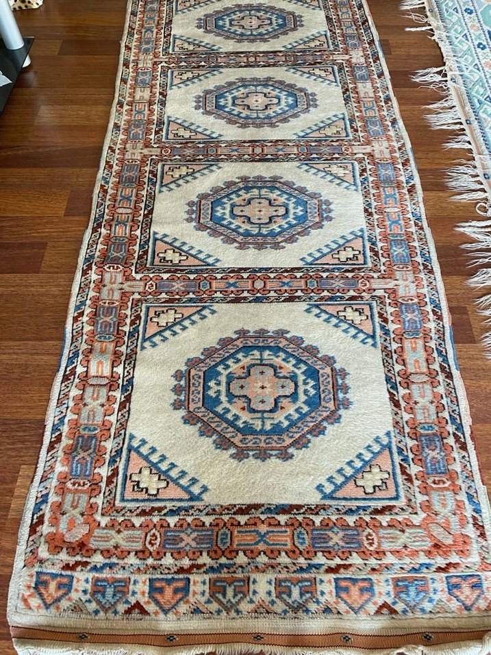 Çok Renkli Desenli Antika Geleneksel Halı - Görsel 3