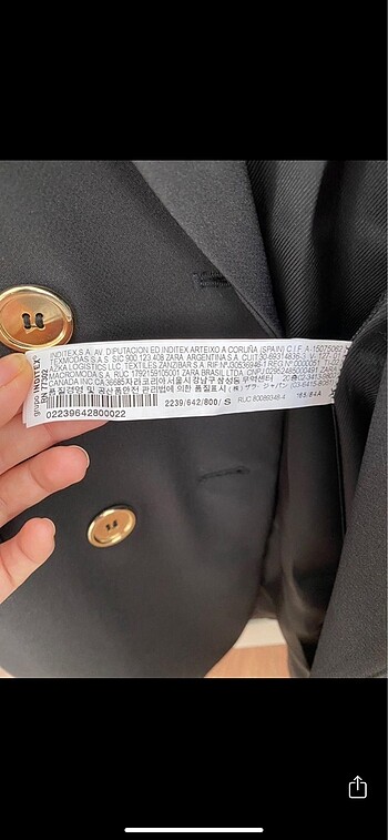 s Beden siyah Renk Zara siyah blazer elbise