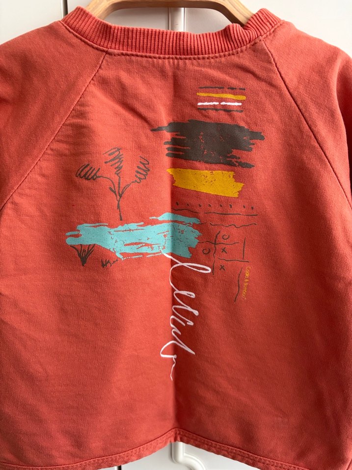 Koyu Kırmızı Erkek Çocuk Uzun Kollu Sweatshirt - Görsel 3