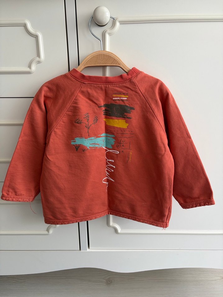 Koyu Kırmızı Erkek Çocuk Uzun Kollu Sweatshirt - Görsel 2