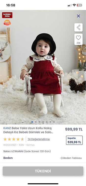 Kız bebek elbise (gömlekli takım)