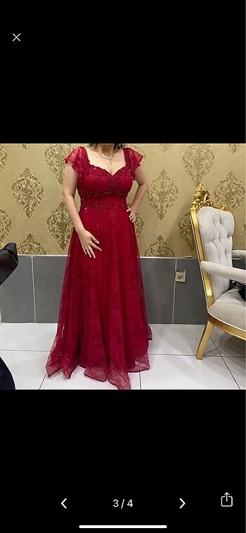 Kırmızı abiye elbise