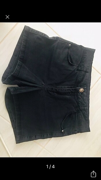 xs Beden gri Renk Stradivarius kot şort