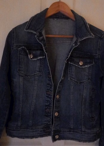 Zara Düğmeli Kadın Mavi Denim Ceket
