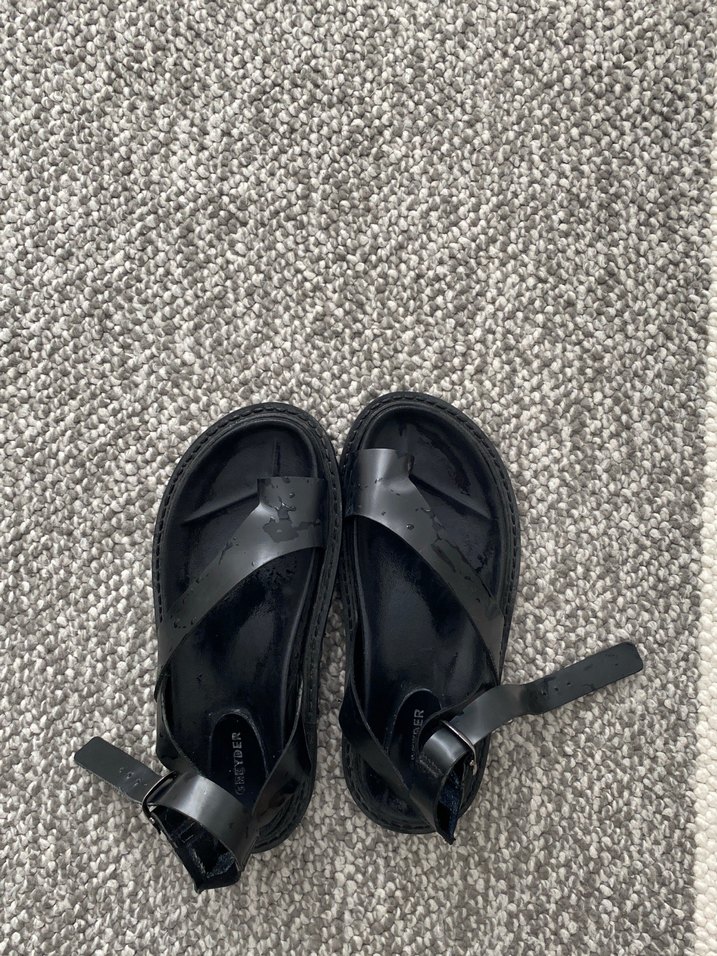 hakiki deri parmak arası sandalet - Görsel 3